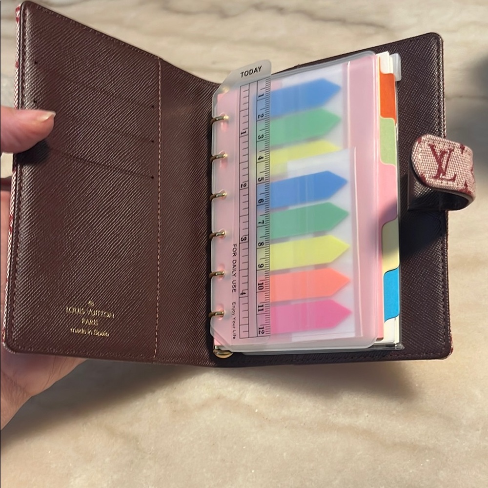 Louis Vuitton Burgundy Monogram agenda Wallet - Picture 5 of 7